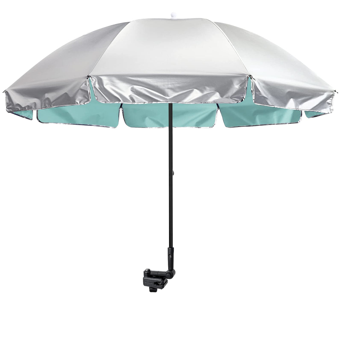 G4Free UPF 50+ umbrella on a stroller for sun protection on the go