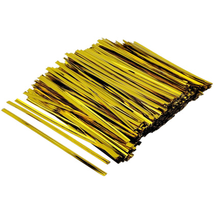 GAADSKCER bread ties 4in gold for sealing bread bags and keeping freshness