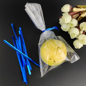 GAADSKCER twist ties blue cable organization secures cords neatly.