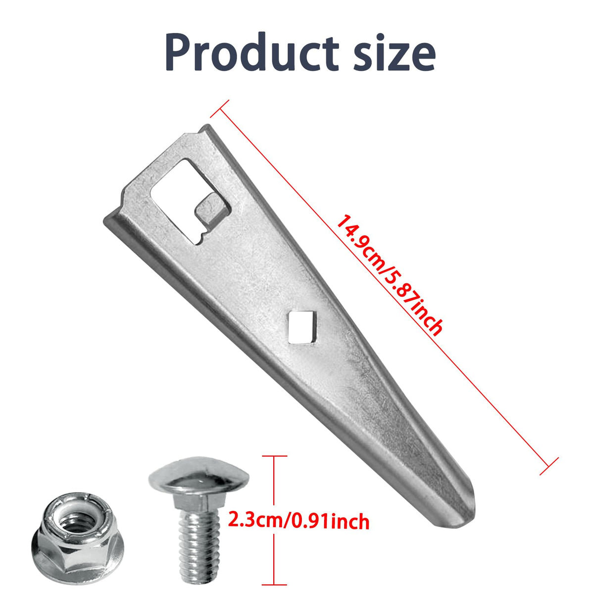 Gabasinover bolts and nuts included for secure aerator knife assembly
