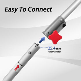 Gabasinover pole saw in use safely trims branches without ladders.