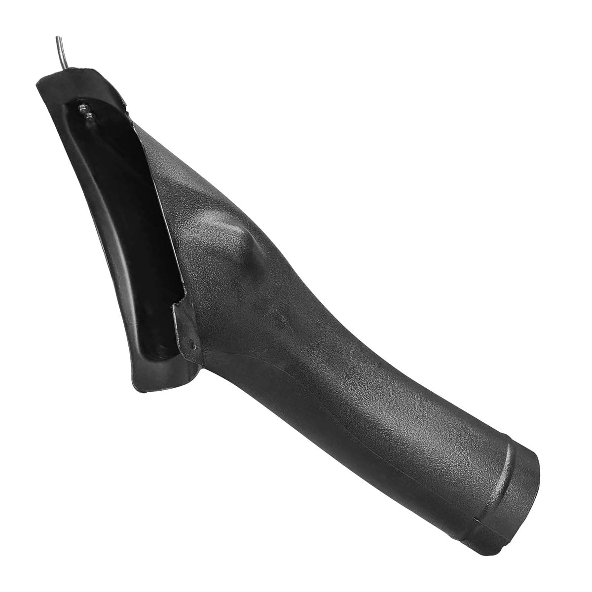 Gabasinover lower bagger chute front view for durable mower compatibility.