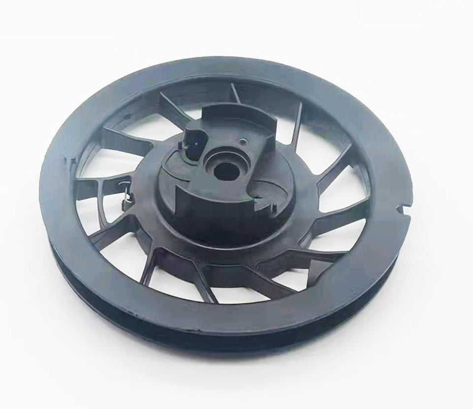 Gabasinover recoil pulley for reliable engine start and smooth recoil action