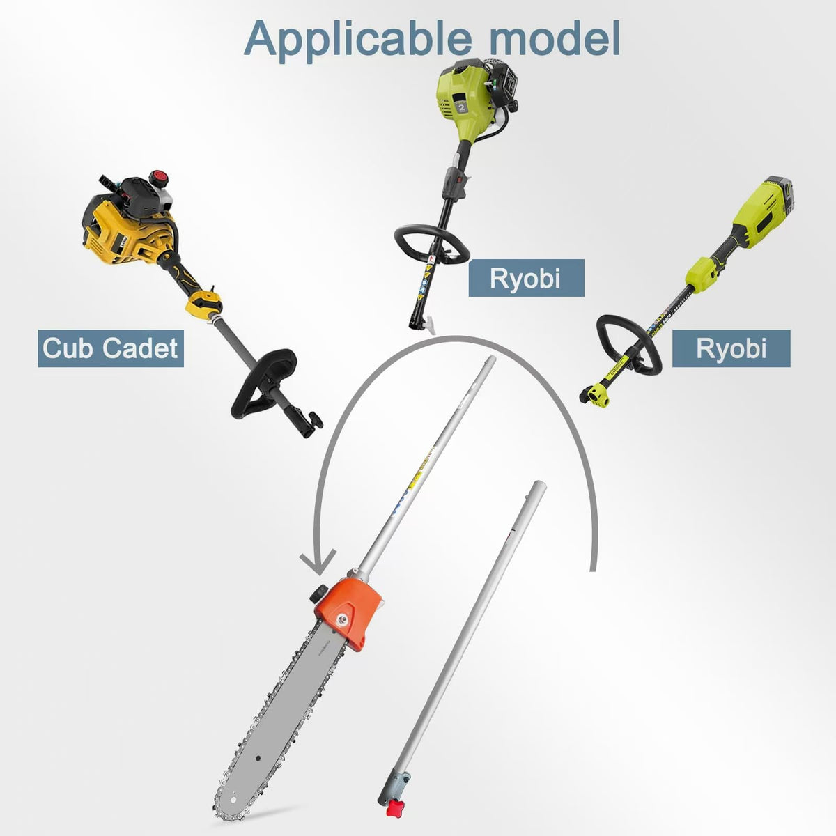 Gabasinover universal compatibility fits many power heads with square shaft.