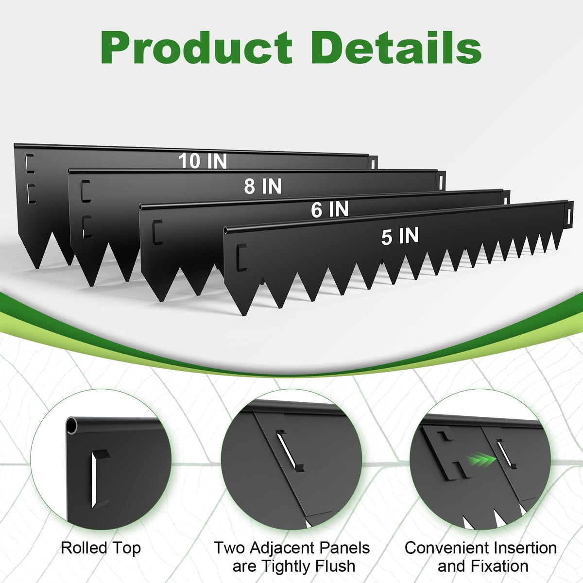 Gabviem edging gloves included improve safe handling during installation.