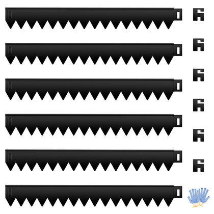 Gabviem safe black steel edging 20ft kit creates durable lawn and bed borders.