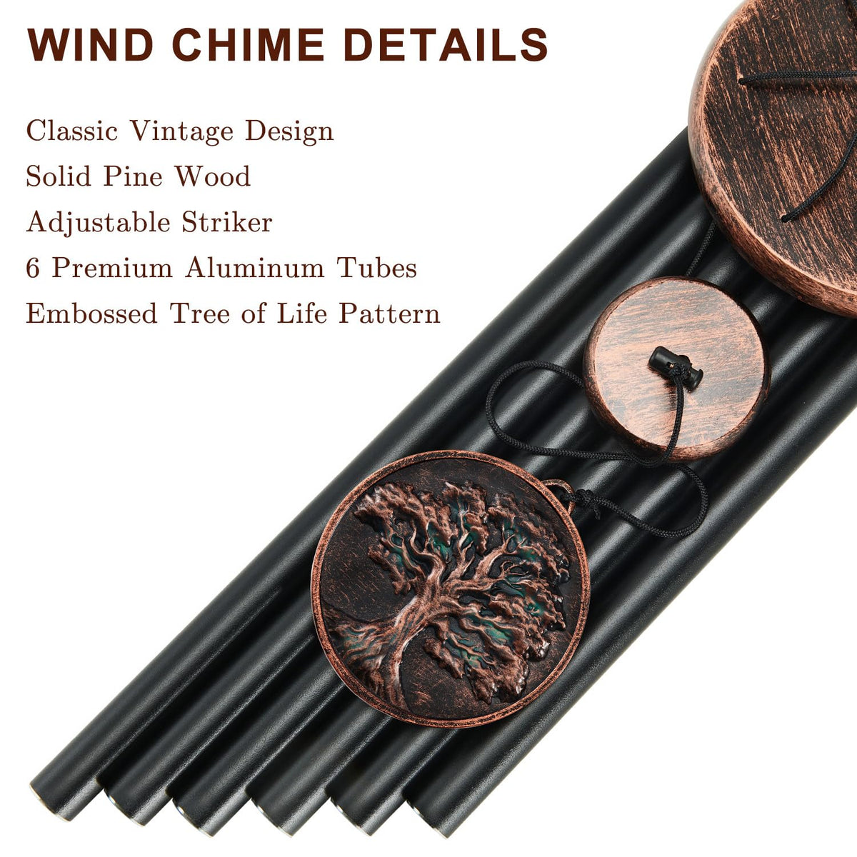 Gabzart wind chimes with angel symbol provide comforting, protective garden ambience.