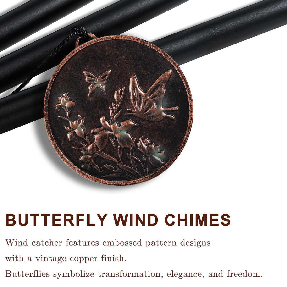 Gabzart butterfly-symbol windchime highlights transformation and grace