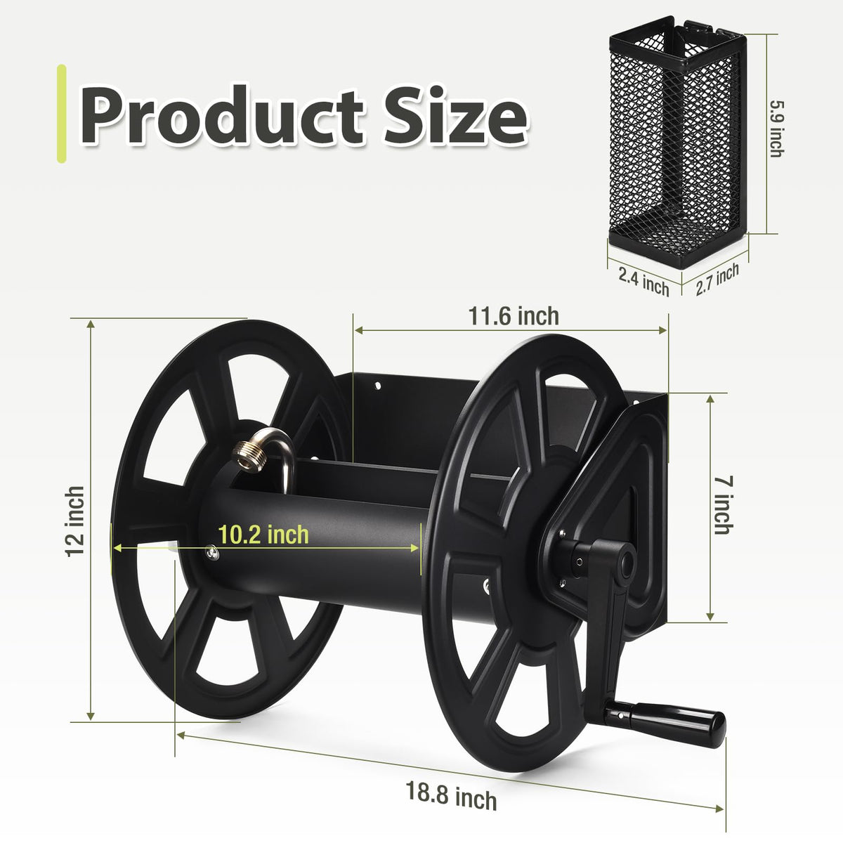 GADFISH hose reel brass fittings ensure smooth water flow and reliable connections.