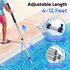 GADFISH aluminum pool pole emphasizes lightweight durability for frequent cleaning.