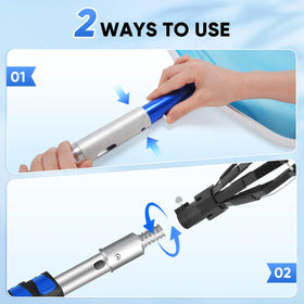 GADFISH foldable pool pole stores compactly after use.