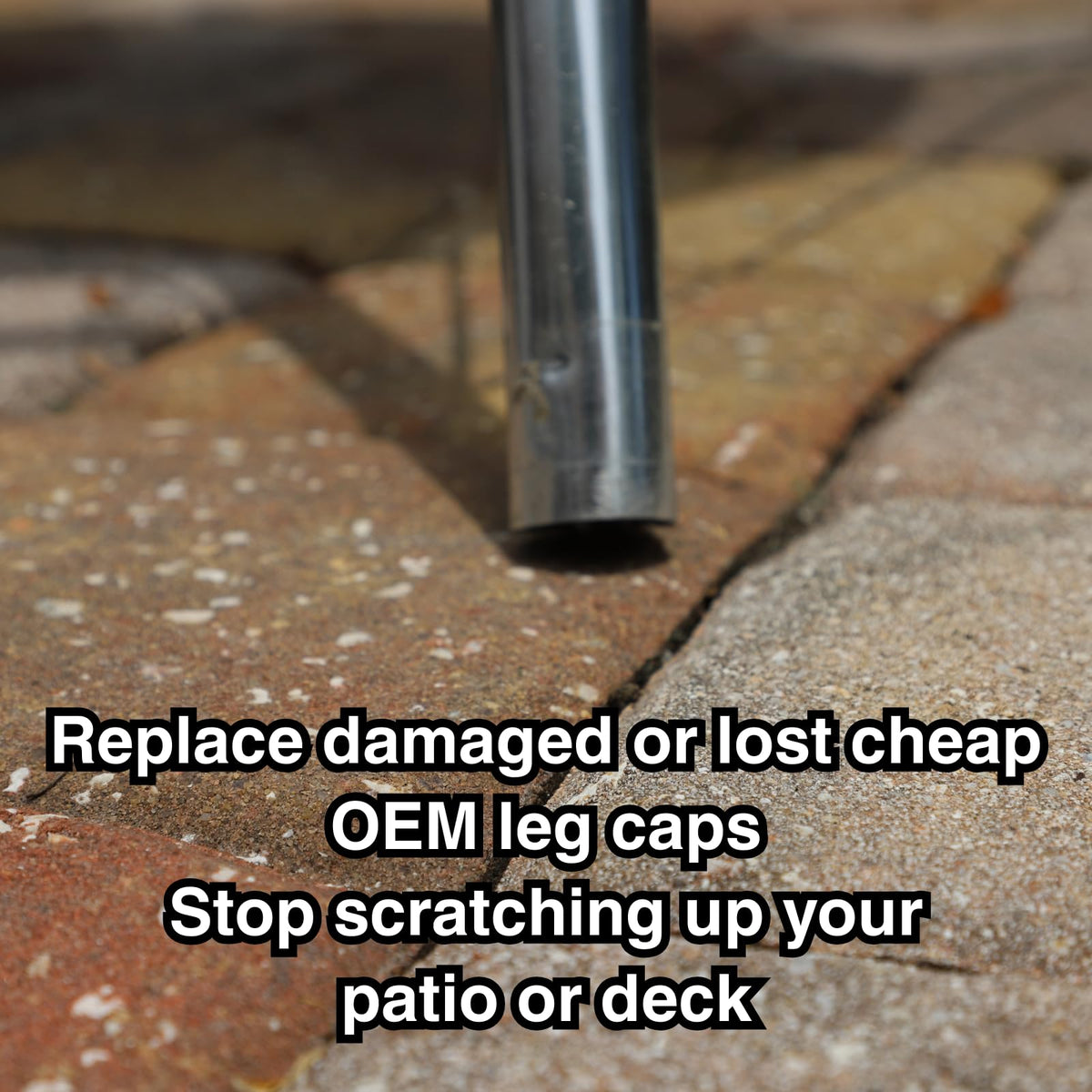 Gadget Ray leg cap protecting patios and decks from scratches during movement