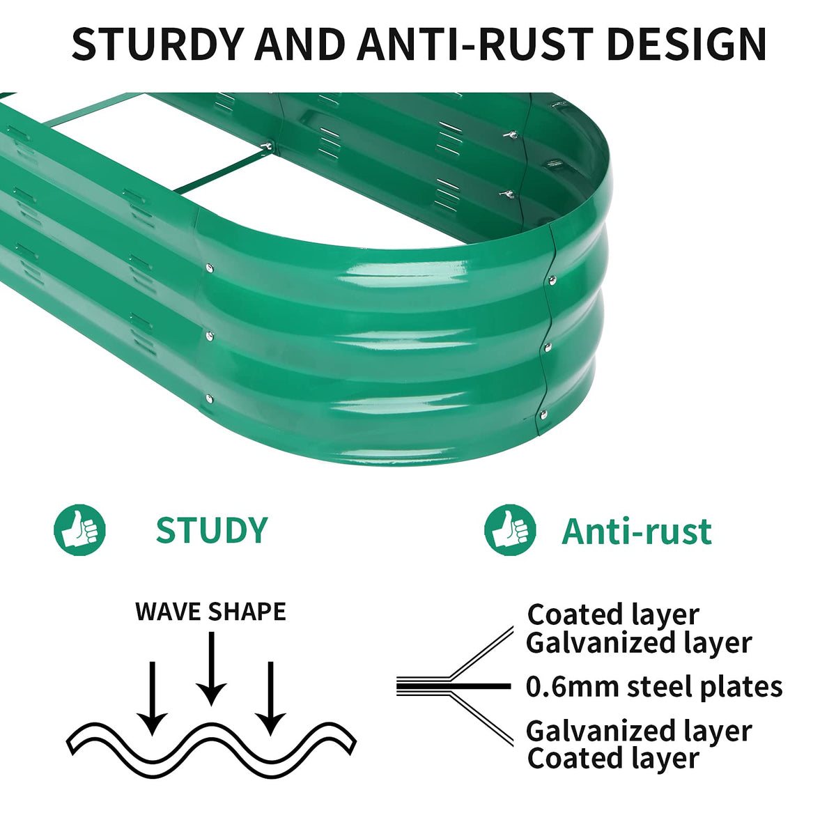 GADI 7-cu-ft capacity raised bed for vegetables and herbs