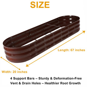 GADI raised bed open bottom design promotes healthy root growth