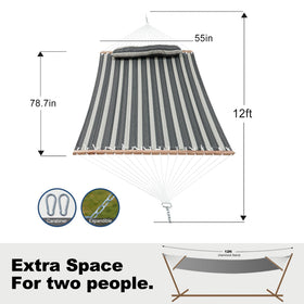 Gafete hammock bed measures 78.7 by 55 inches for ample space