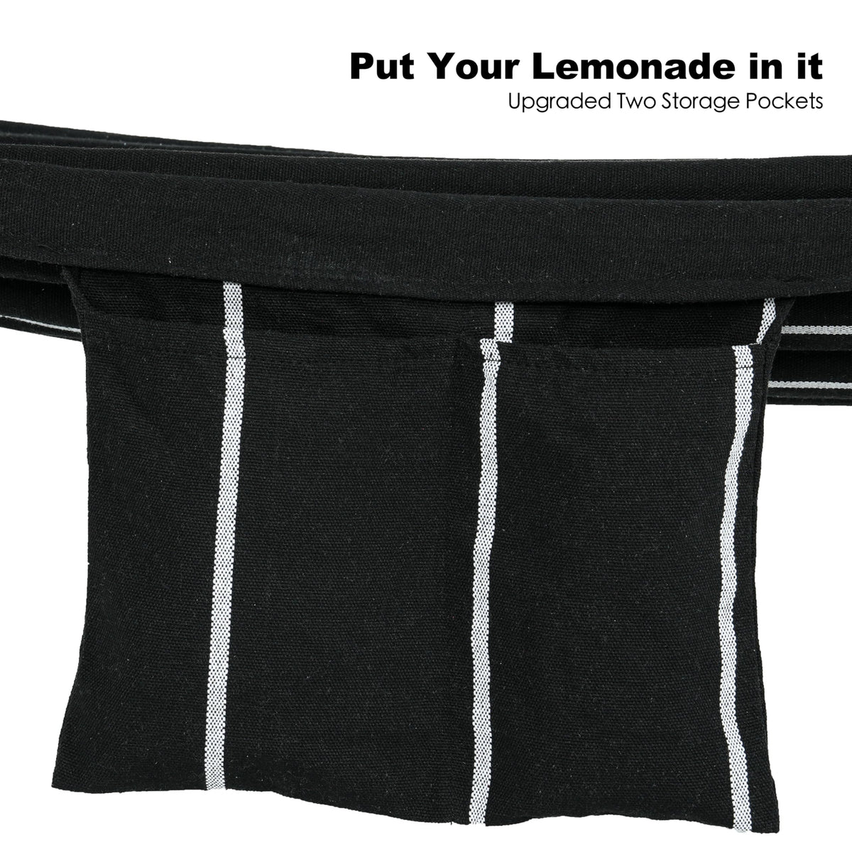 GAFETE hammock side pocket detail for drinks or phone