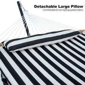 Gafete hammock two-person relaxation offers shared comfort with durable quilted fabric.