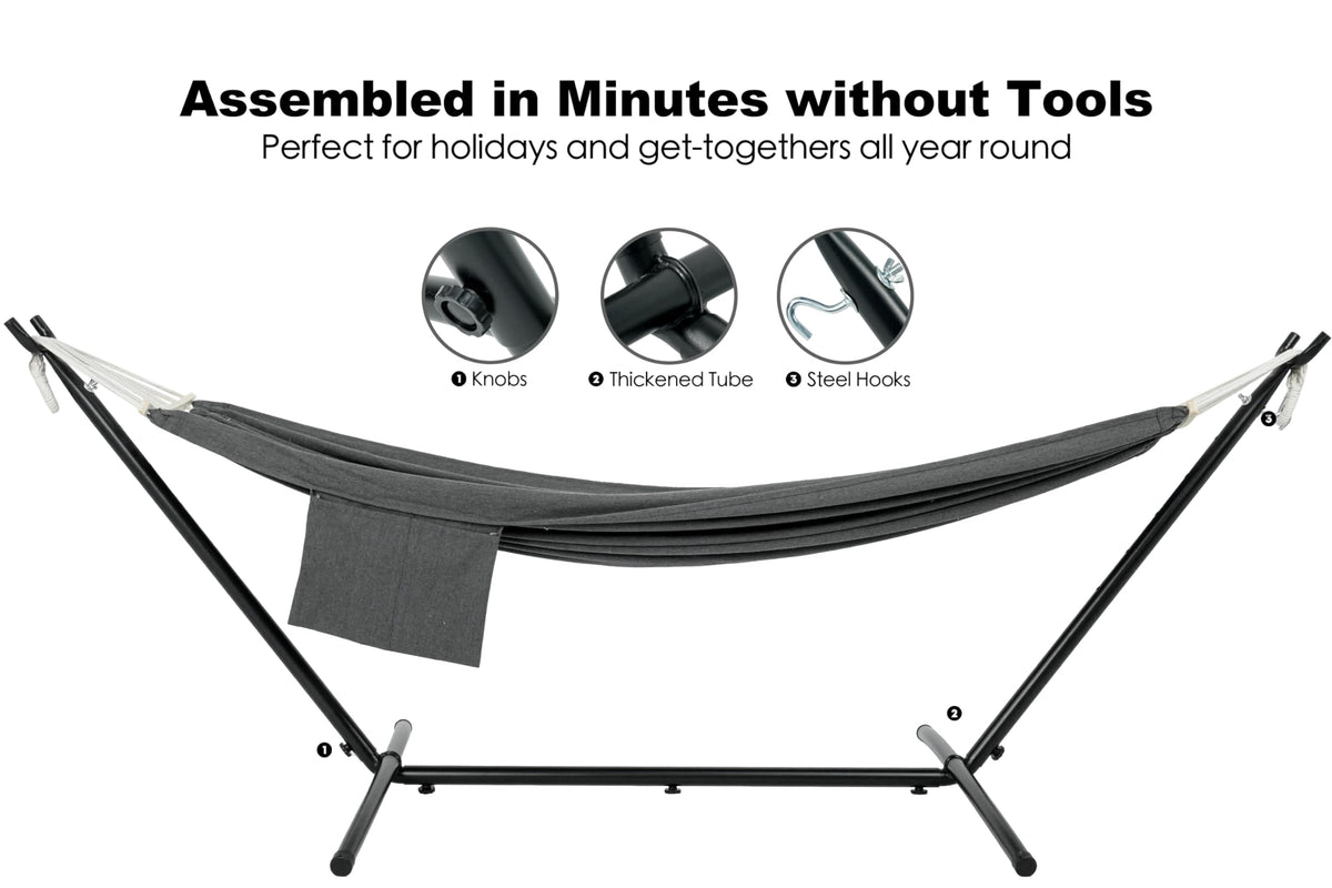 Gafete easy-assembly design allows quick setup without tools.