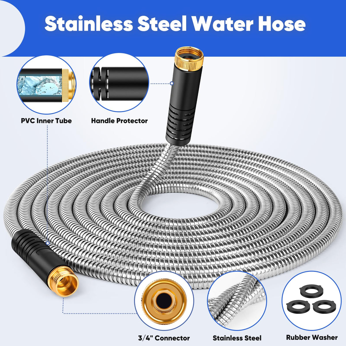 GAGALUGEC garden hose 10-mode nozzle delivers versatile spray for cars, plants, and pets.