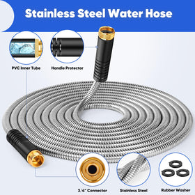 GAGALUGEC garden hose 10-mode nozzle delivers versatile spray for cars, plants, and pets.
