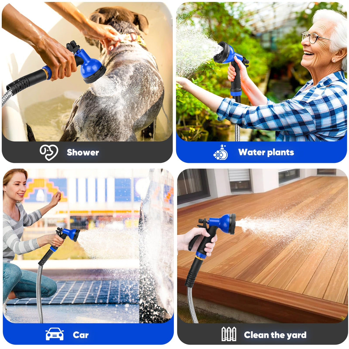 GAGALUGEC garden hose is lightweight for easy carrying and versatile use.