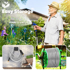 GAGALUGEC garden hose metal shell resists punctures and abrasions.
