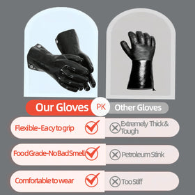 GAGAQI flexible grip eases grabbing meat and tools during barbecues