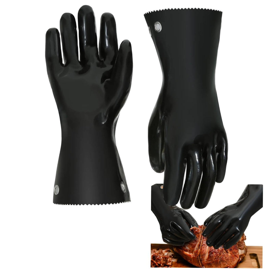 GAGAQI insulated BBQ gloves protect hands at up to 220°F for grilling