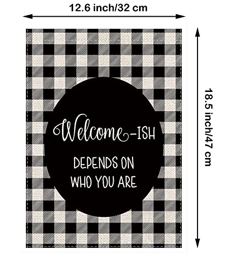GAGEC burlap texture flag adds rustic charm for porch or yard