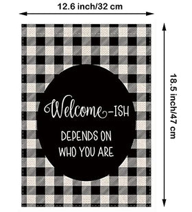 GAGEC burlap texture flag adds rustic charm for porch or yard