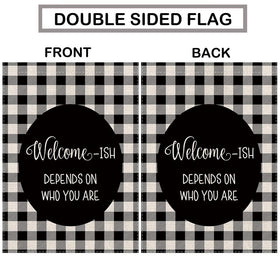GAGEC double sided flag keeps text readable from both sides outdoors