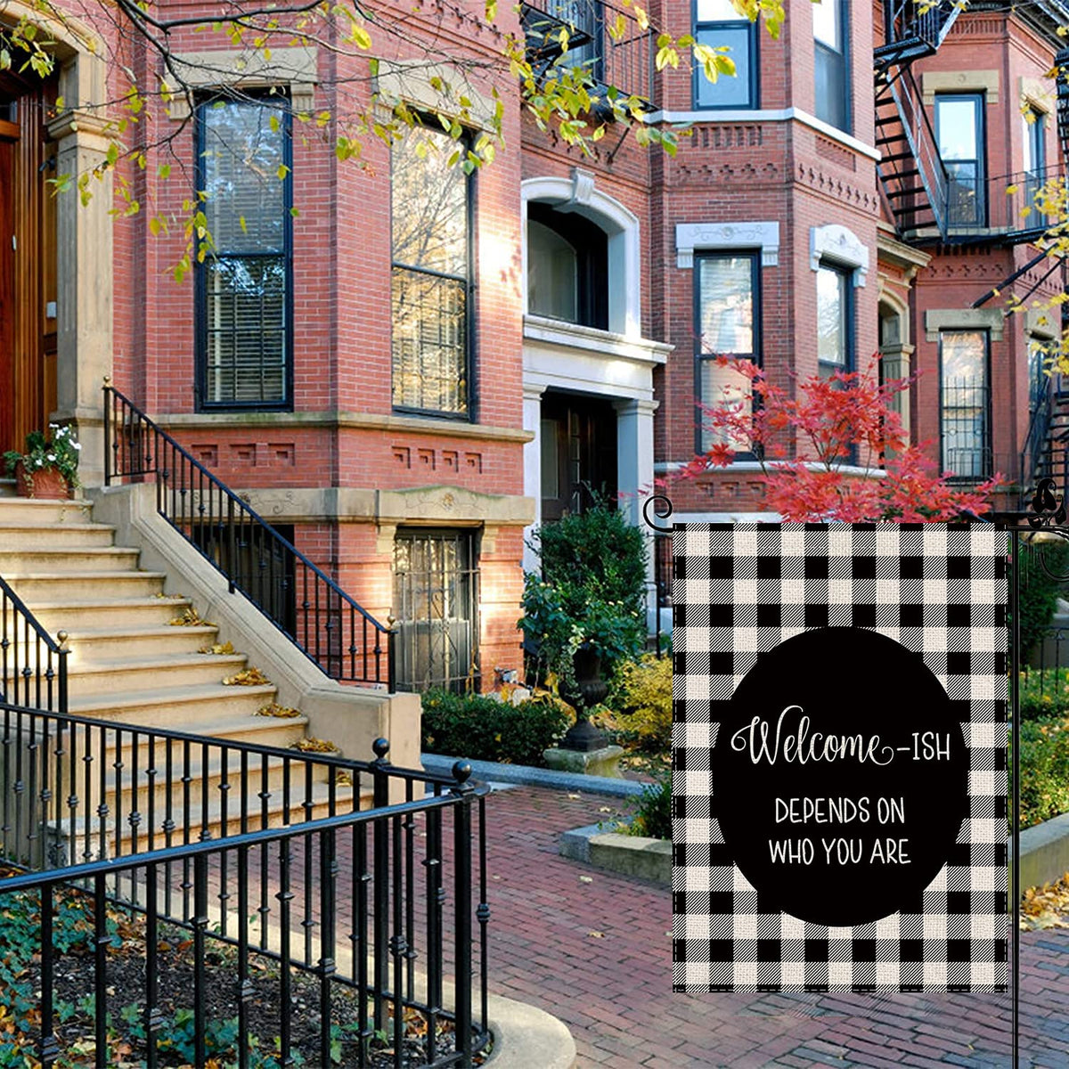 GAGEC outdoor flag enhances garden or patio decor with welcoming charm