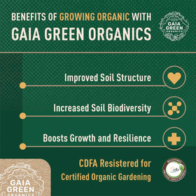 Gaia Green Power Bloom supports flowering plants with bigger blooms.