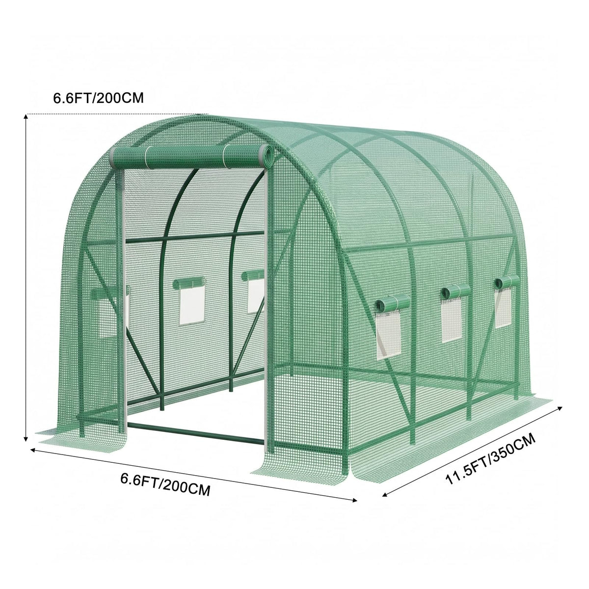 Gaildon greenhouse side view showing spacious walk-in design for easy access