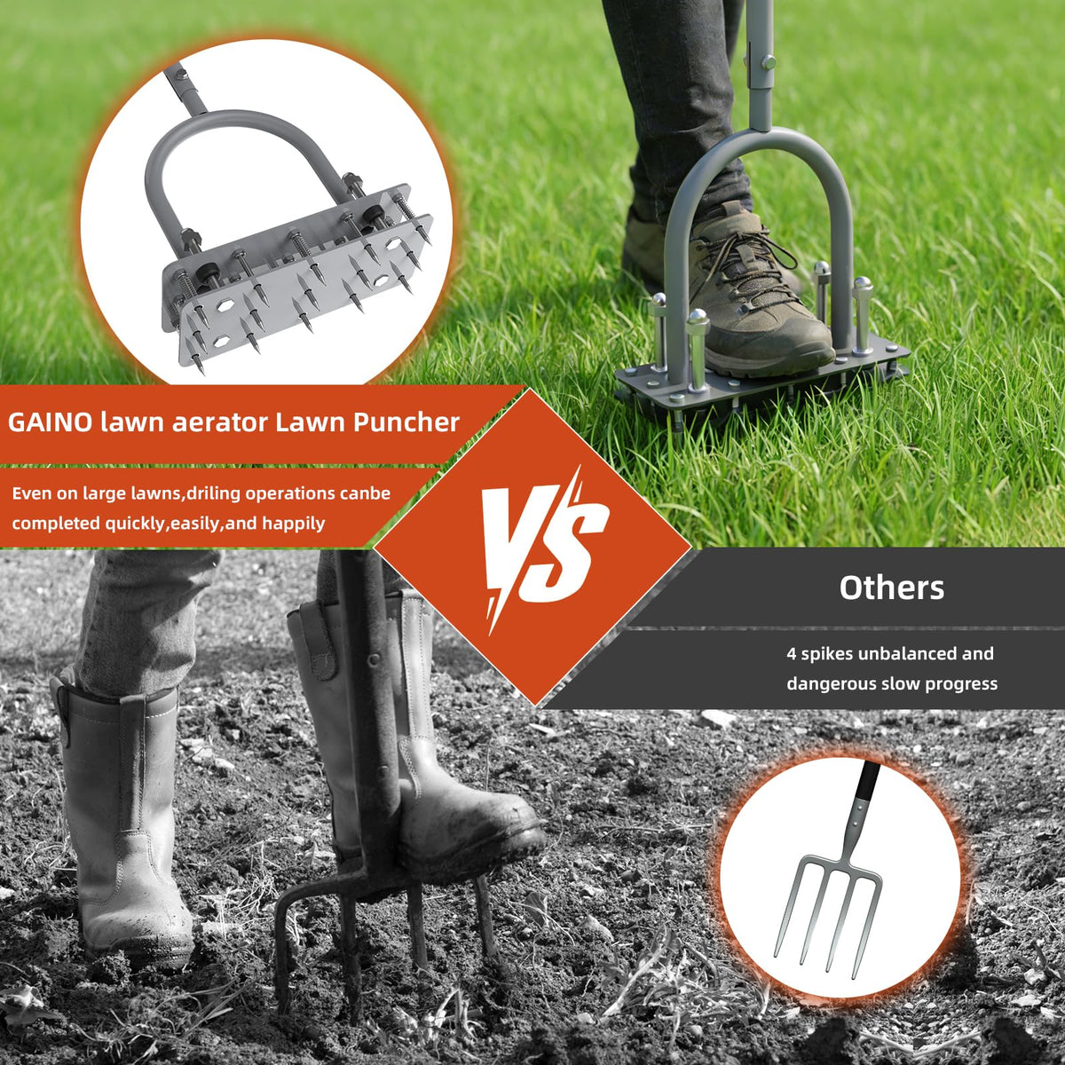 GAINO deep soil revitalization channels improve air, water, and nutrient access to roots.