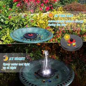 GAIZERL LED night display lights after dark for ambient water display.