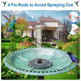 GAIZERL fountain with 2000mAh battery backup for cloudy-day operation