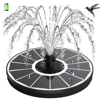 GAIZERL solar fountain closeup featuring the glass panel for energy-efficient operation