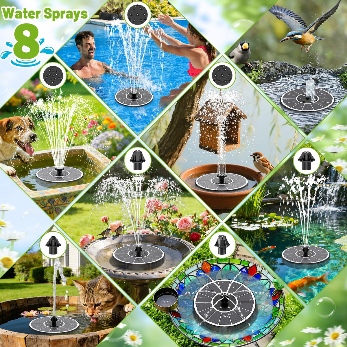 GAIZERL solar fountain low-water sensor protects the pump