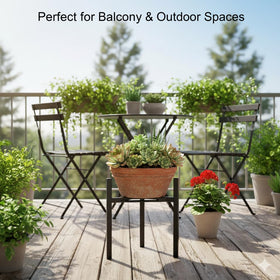 Gajavo space-saving design elevates plants on corners for better display.