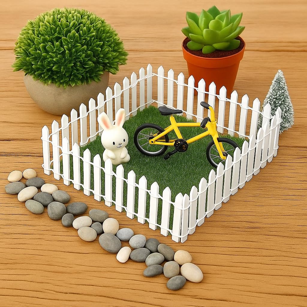 GALAOMA easy-install miniature fence ideal for DIY fairy gardens