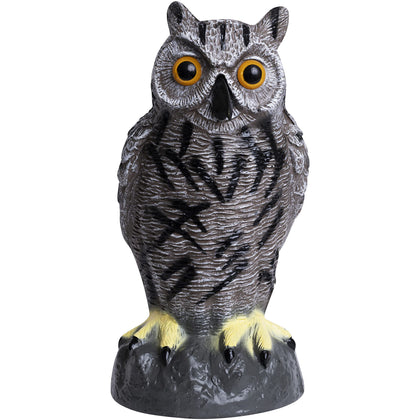 Galashield Owl Decoy for outdoor garden deters birds effectively.
