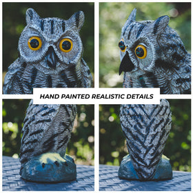 Galashield Owl Decoy with realistic eyes for better scare.