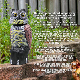 Galashield two-pack owl decoys for broader yard coverage