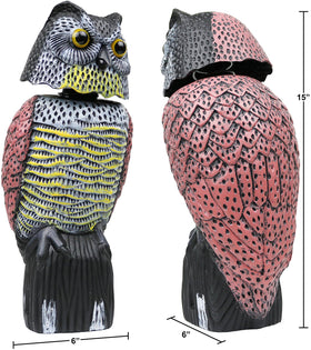 Galashield owl decoy base can be weighted with sand