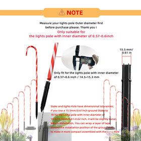 Galavasen ground spike closeup demonstrates durable ABS design for year-round weather resistance.