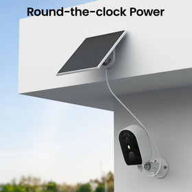 GALAYOU solar panel operating in cold weather for dependable charge.