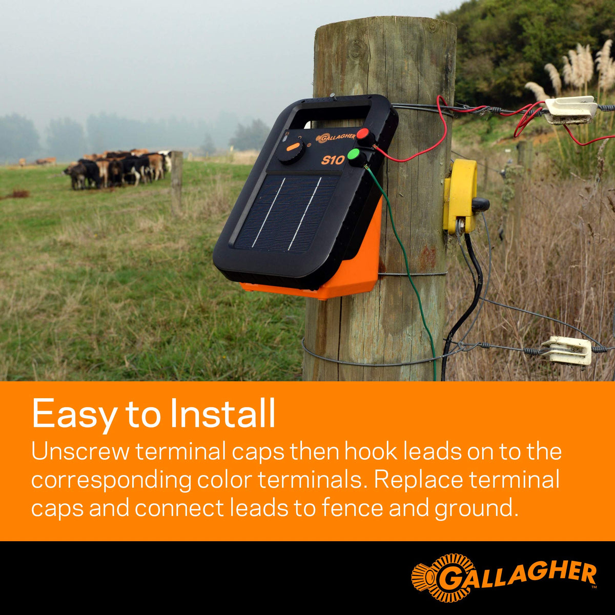 Gallagher 70-inch leadset shown for extended reach and dependable power delivery.