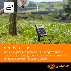 Moveable Gallagher S20 with integrated carry handle for flexible fencing.