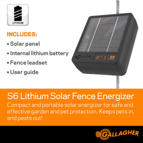 Gallagher S6 with grounding rod mount for quick, direct installation.